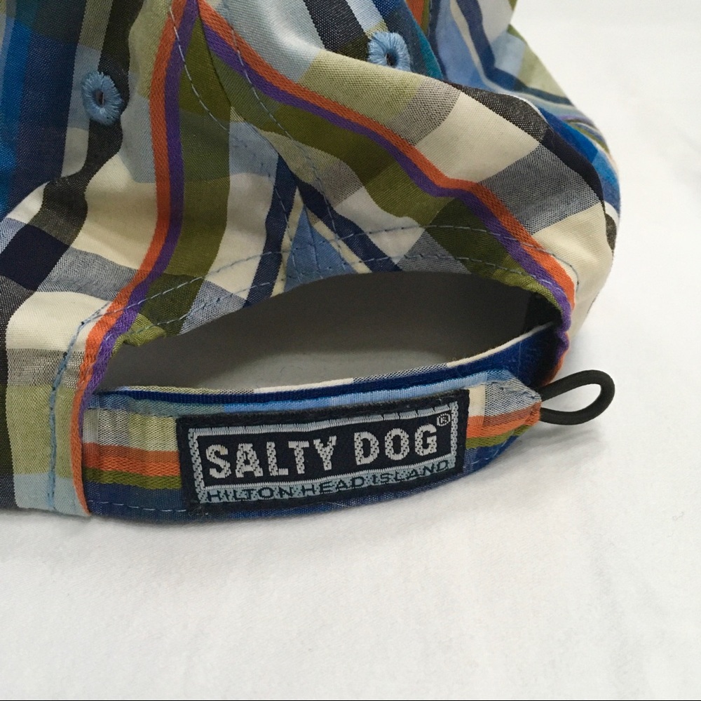 $10 Clearance The Salty Dog Cafe Plaid Ahead Baseball Cap Hilton Head SC - Picture 2 of 4